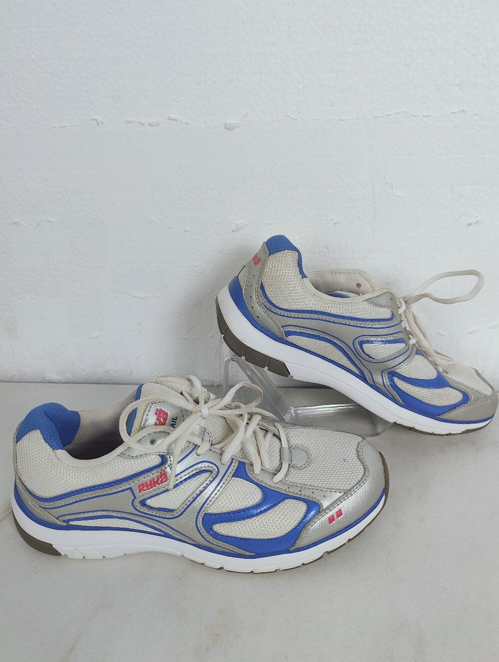 Ryka Prevail Women's Athletic Walking Shoes Sneakers Blue Silver, Sz 7